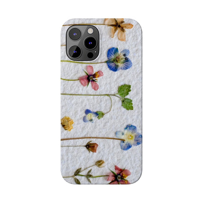 Dried Wild Pink and Purple Flower Image on Paper, Floral Slim Phone Cases, Case-Mate IPHONE16 and all sizes